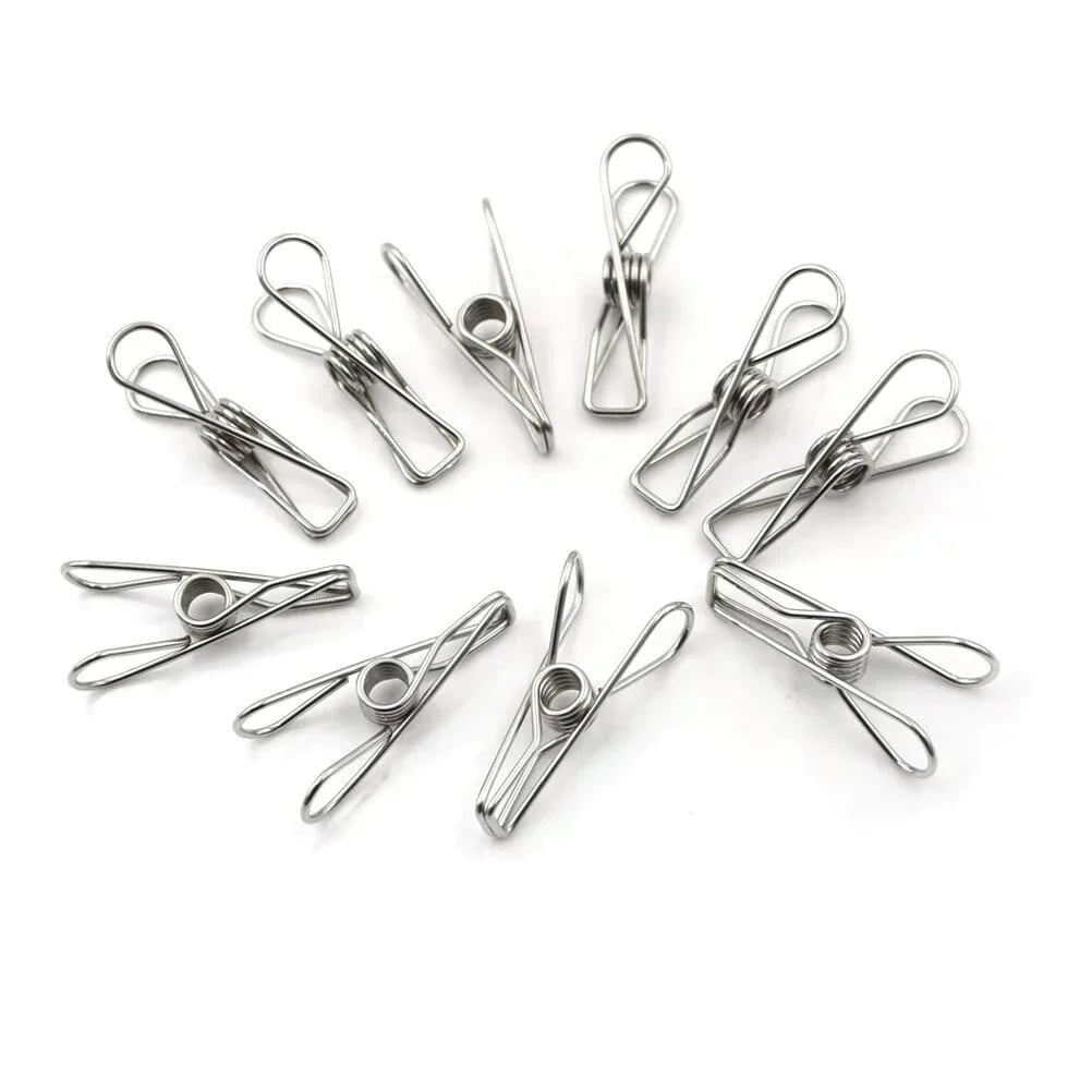 PowerClips (Umweltfreundliche 100% rostfreie Edelstahlklammern)