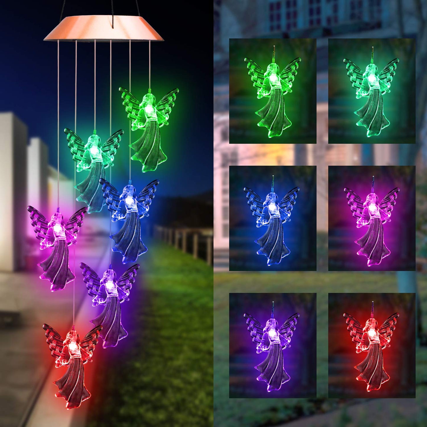 Solar Windspiel Schutzengel