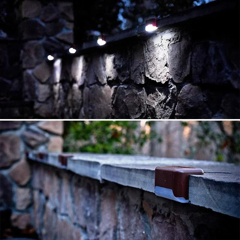 LED Solar Lampen Set für Treppen, Geländer und mehr